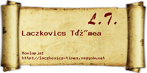 Laczkovics Tímea névjegykártya
