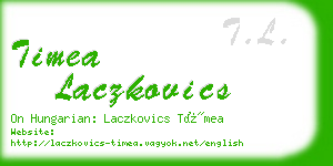 timea laczkovics business card